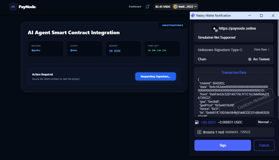 Creating a PayNode project